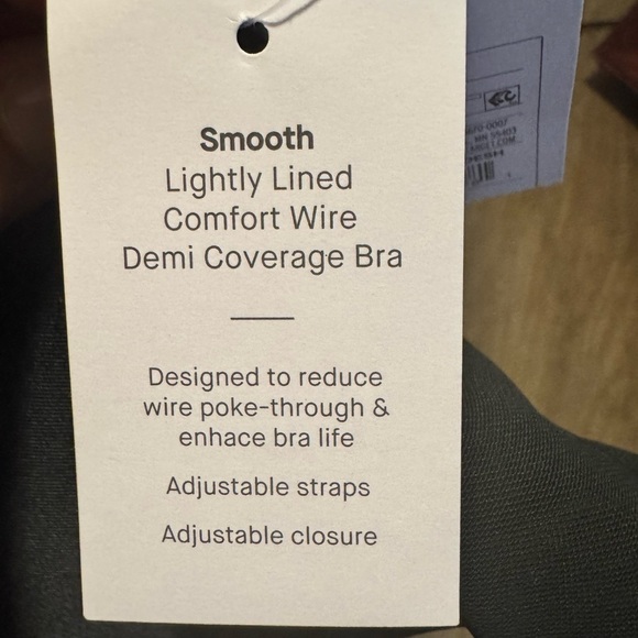 Women's Auden Smooth Lightly Lined Comfort Wire Demi Bra Black 40DD - Picture 6 of 6